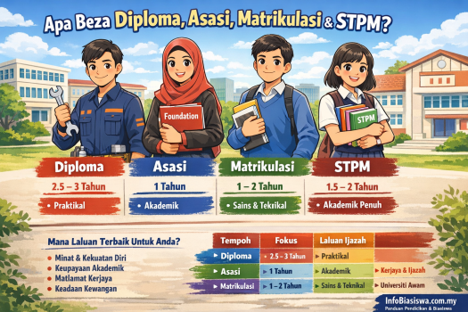 Apa Beza Diploma, Asasi, Matrikulasi Dan STPM