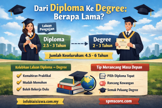 Berapa Lama Tempoh Diploma Hingga Degree