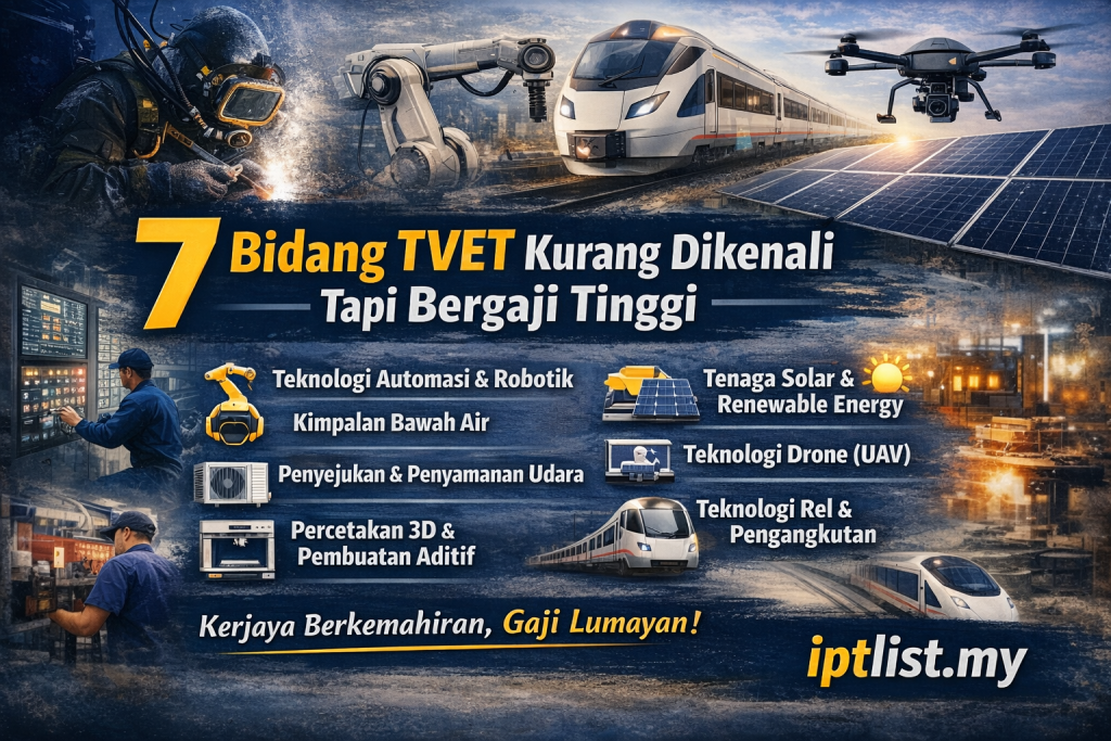 7 Bidang TVET Yang Kurang Dikenali Bergaji Tinggi
