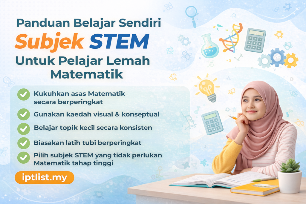 Panduan Belajar Sendiri Subjek STEM Untuk Pelajar Yang Lemah Matematik
