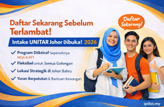 Daftar Sekarang Sebelum Terlambat – Intake UNITAR Johor Dibuka!